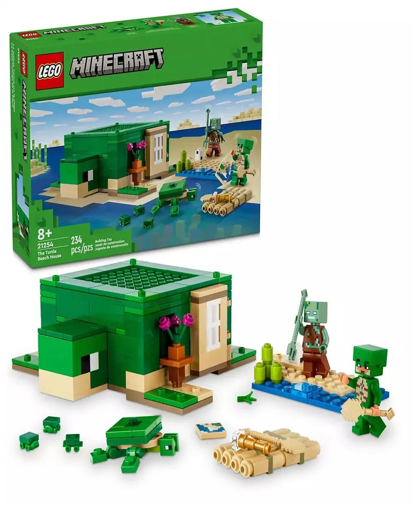 商品LEGO|Minecraft The Turtle Beach House Construction Toy 21254, 234 Pieces,价格¥202,第1张图片