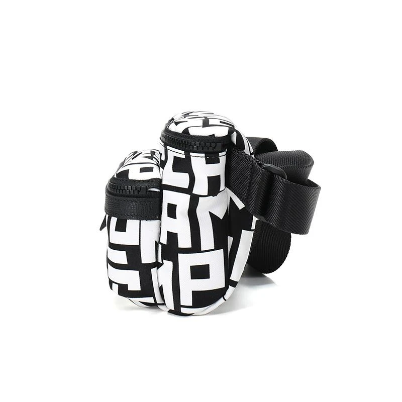 商品[国内直发] Longchamp|女包LONGCHAMP 珑骧 女士LE PLIAGE系列织物腰包斜挎包 10034 412 067 黑色白色字母图案,价格¥1027,第3张图片详细描述