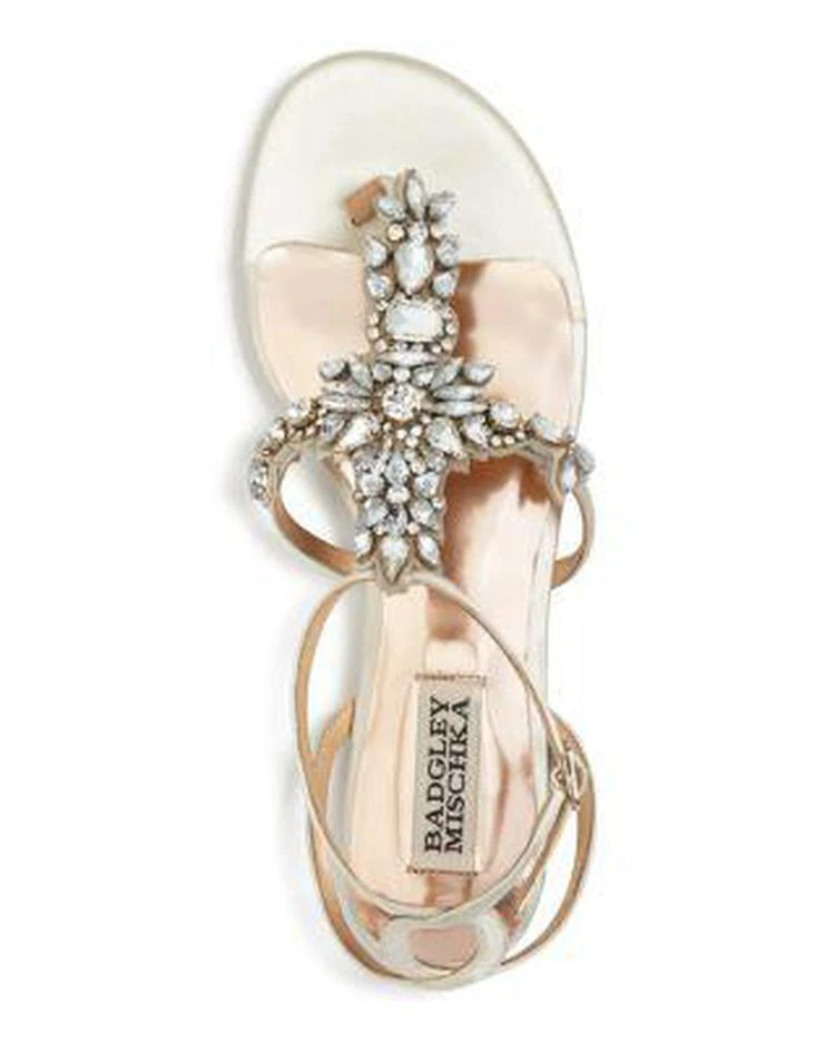 商品Badgley Mischka|Cara Embellished Ankle Strap Sandals ,价格¥786,第3张图片详细描述