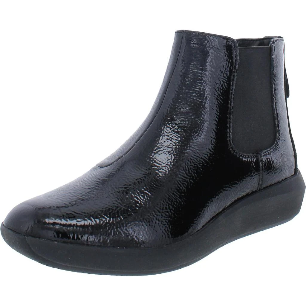 商品Clarks|Clarks Womens Tawni Mid Patent Leather Ankle Chelsea Boots,价格¥231,第1张图片