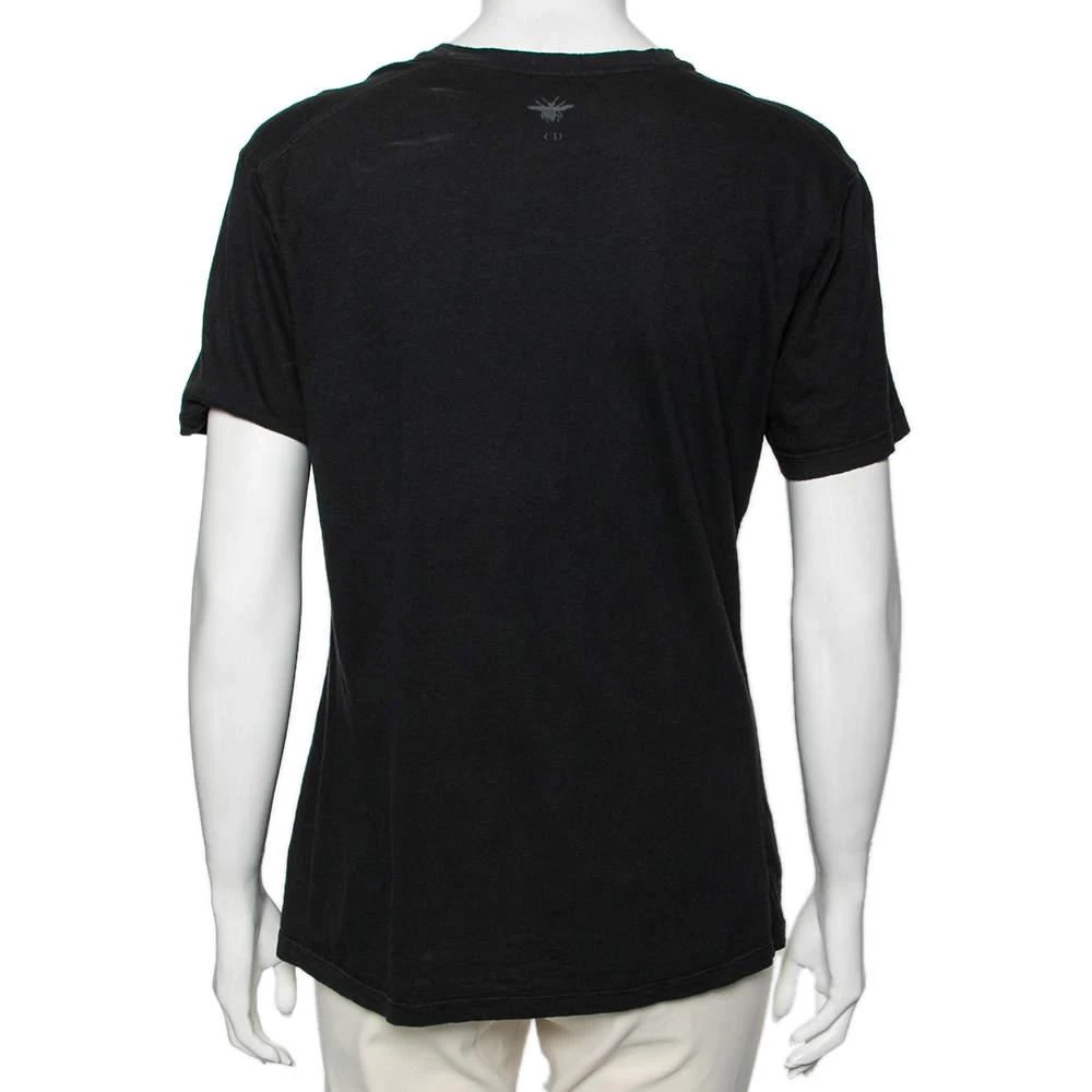 商品[二手商品] Dior|Dior Black Printed Cotton Short Sleeve T-Shirt M,价格¥2058,第3张图片详细描述