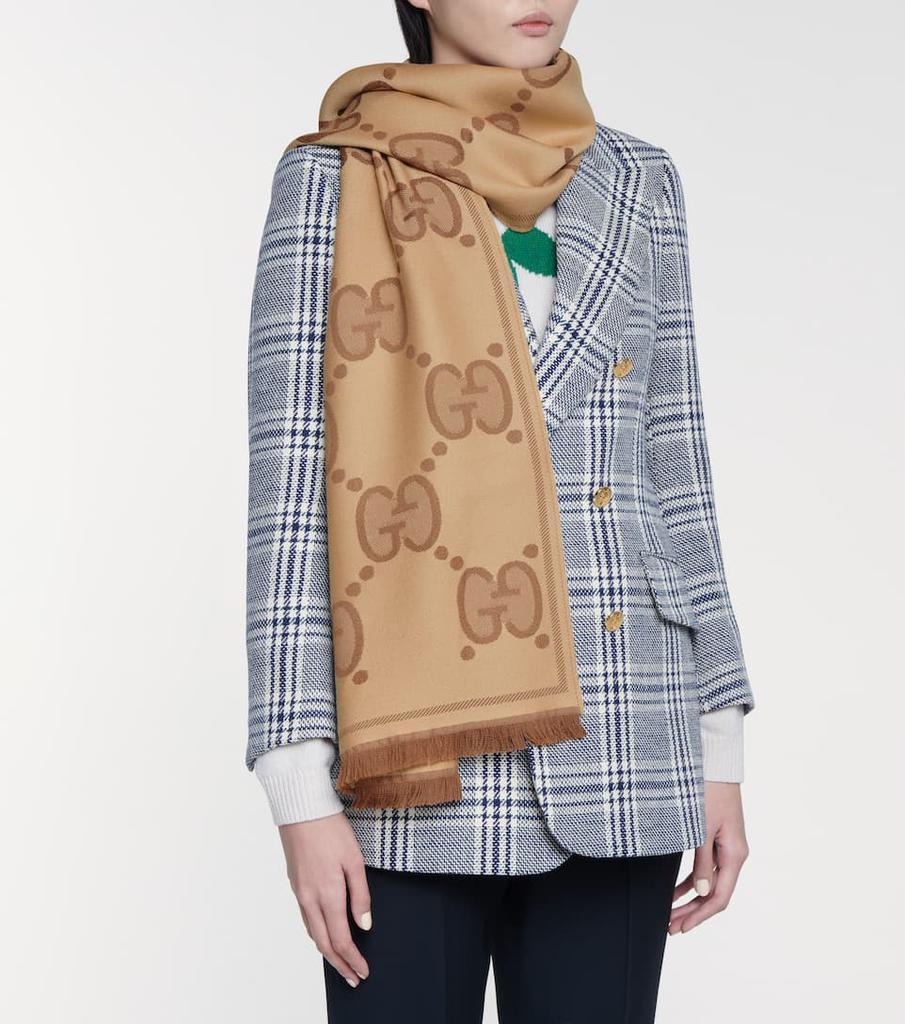 商品Gucci|GG wool jacquard scarf,价格¥2833,第4张图片详细描述