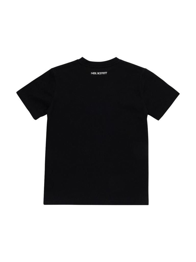 商品Neil Barrett|Thunder Print Cotton Jersey T-shirt,价格¥504,第4张图片详细描述