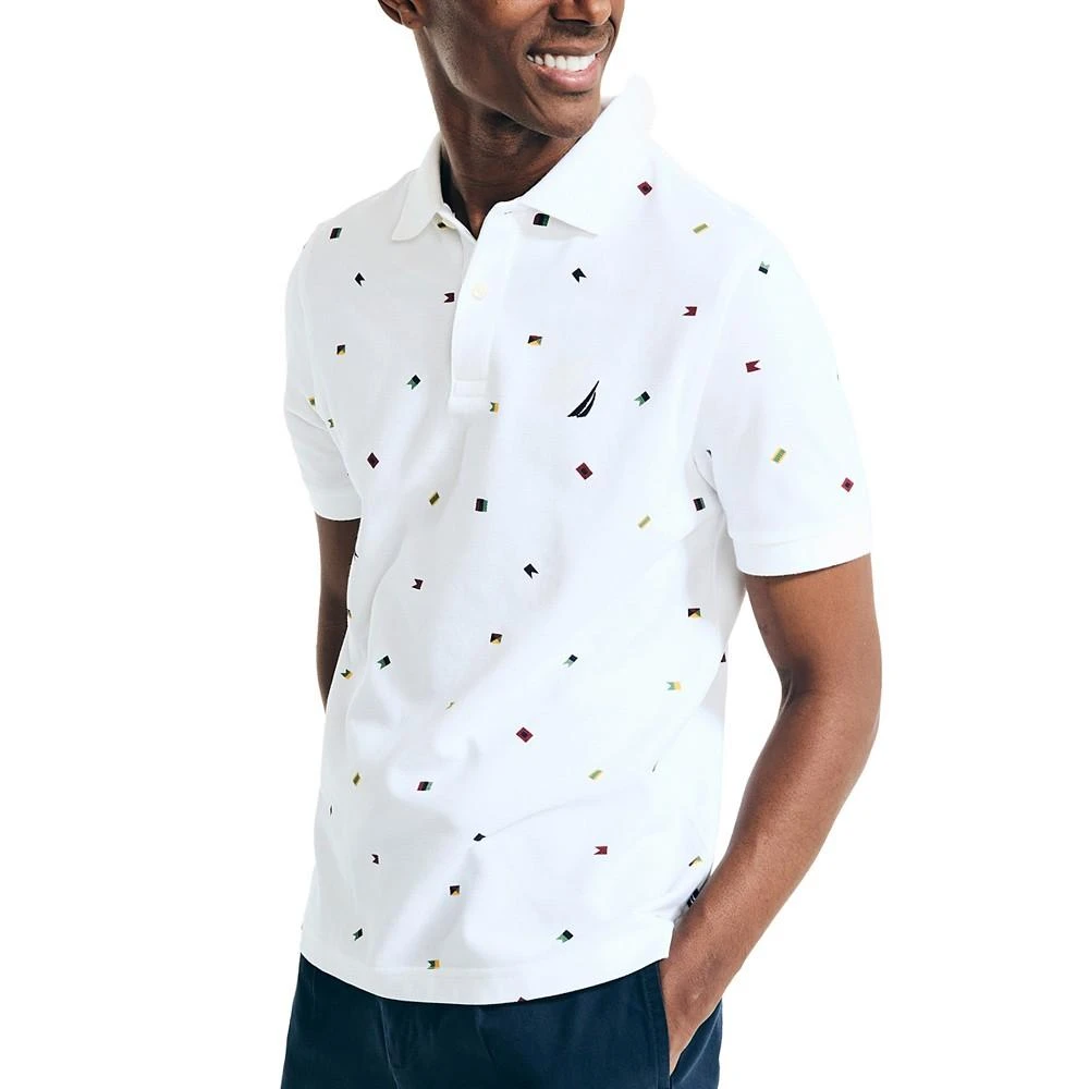 商品Nautica|Men's Classic-Fit Icon-Print Performance Deck Polo Shirt,价格¥262,第1张图片