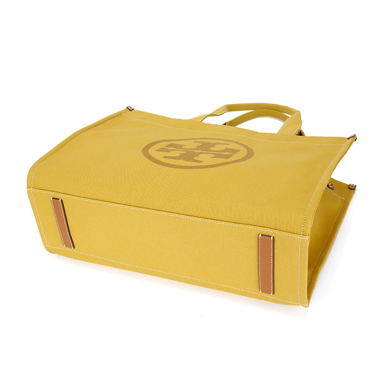 汤丽柏琦TORY BURCH 女士ELLA姜黄色帆布中号手提托特包 148792-700 商品