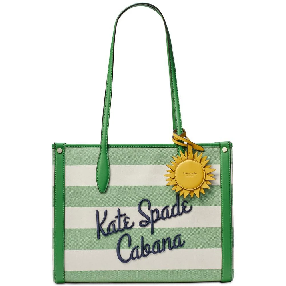 商品Kate Spade|Market Cabana Canvas Medium Tote,价格¥856,第1张图片