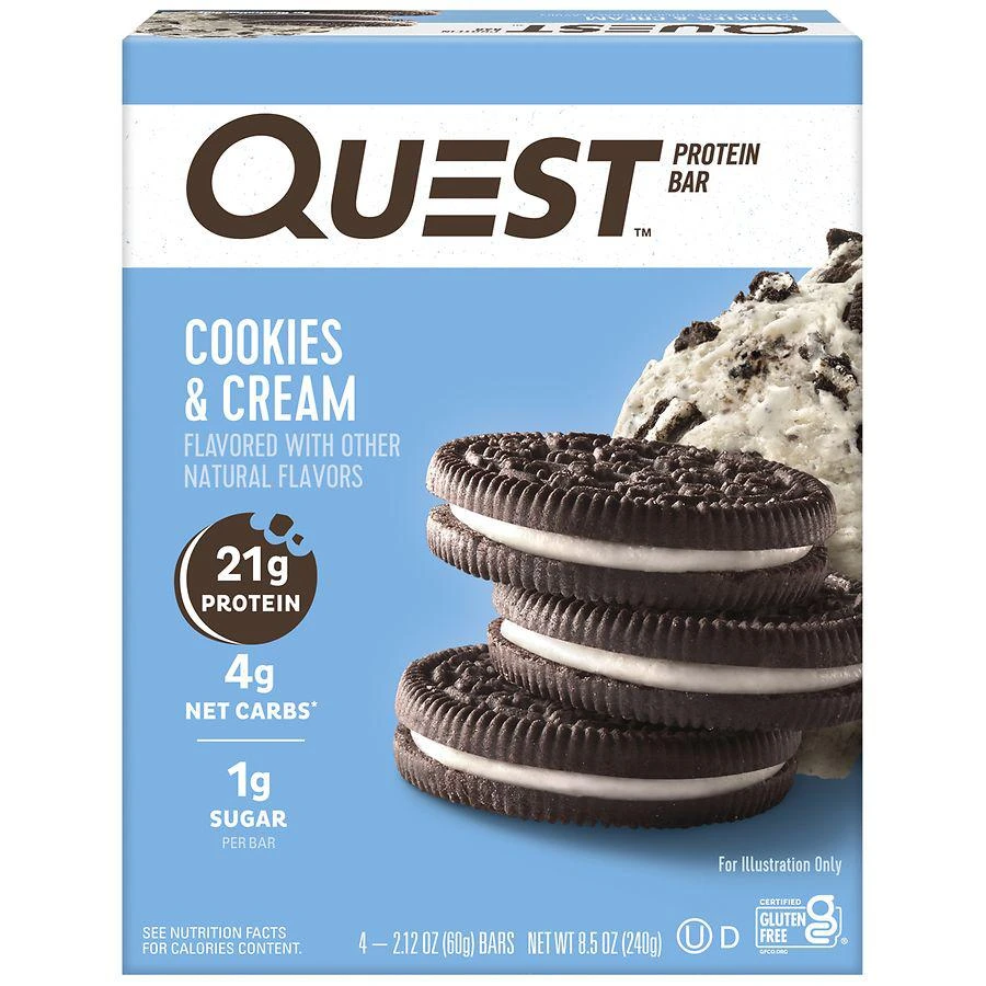 商品Quest Nutrition|Protein Bar Cookies & Cream,价格¥84,第1张图片