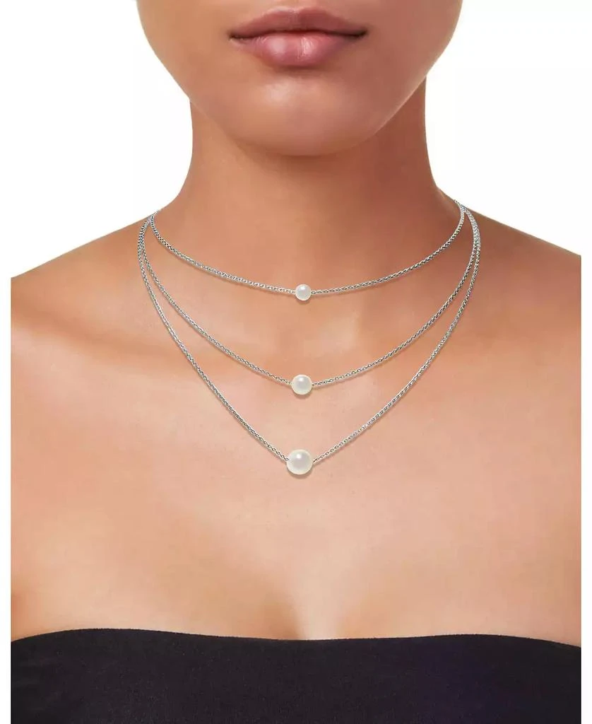 商品And Now This|White Simulated Imitation Pearl Triple Layer Necklace,价格¥94,第5张图片详细描述