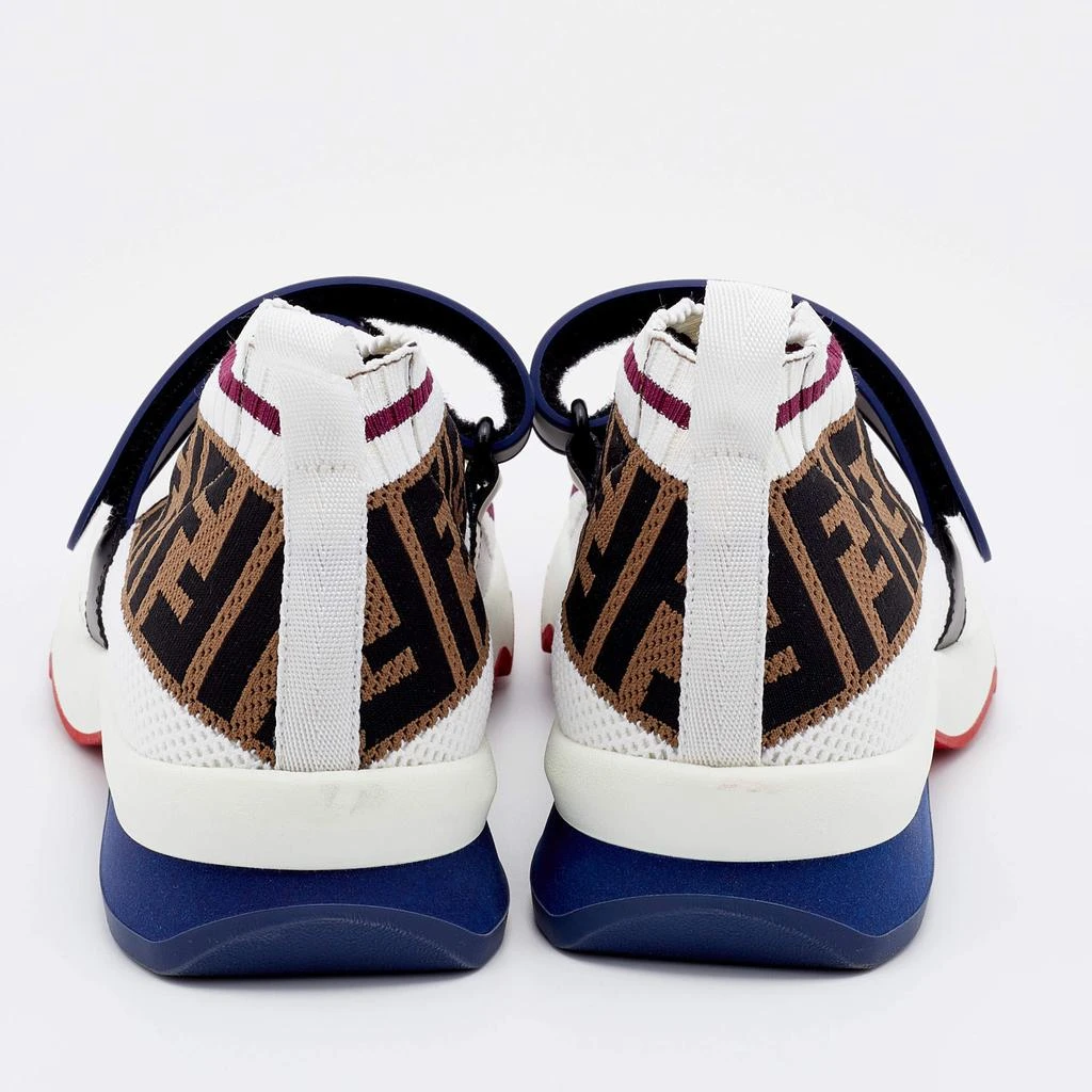 商品[二手商品] Fendi|Fendi Multicolor Knit Fabric Rockoko Sneakers Size 39,价格¥3213,第5张图片详细描述