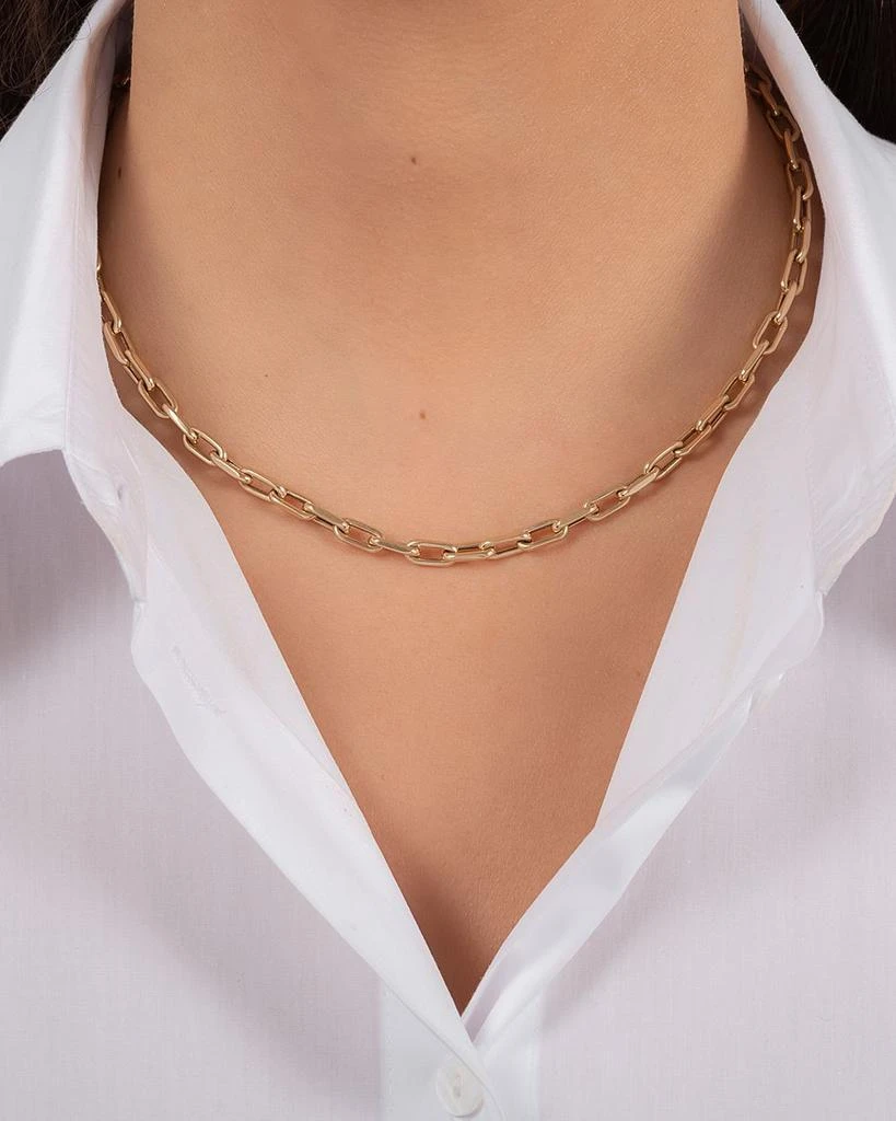 14K Yellow Gold Open Link Chain Necklace, 16" 商品