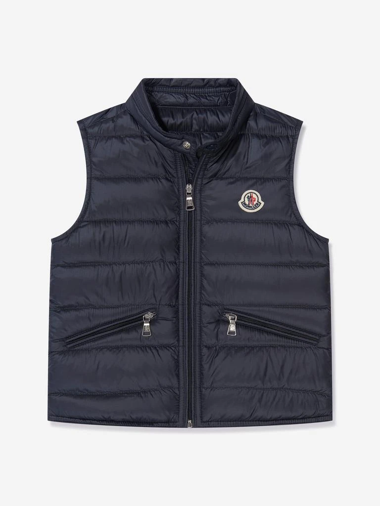 商品Moncler|Moncler Enfant Boys Down Padded Gui Gilet in Navy,价格¥2841,第1张图片