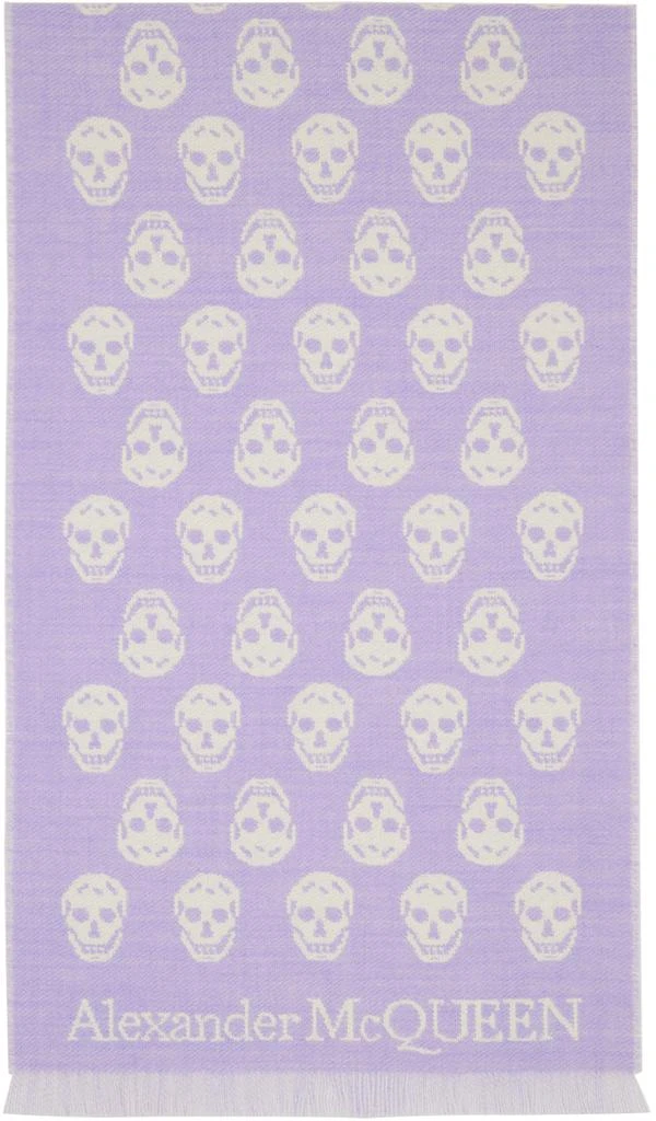 商品Alexander McQueen|Purple Skull Scarf,价格¥816,第1张图片