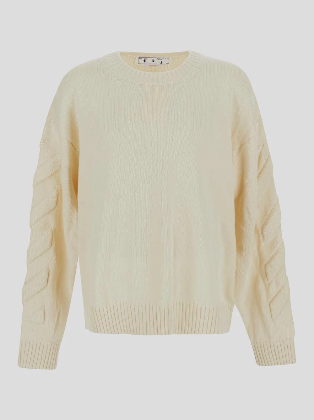 商品【商品预售7天】 Off-White|Off-White 男士针织毛衣 OMHE151S23KNI0016161 浅棕色,价格¥8322,第3张图片详细描述