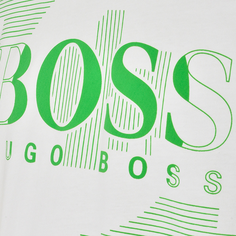 Hugo Boss 雨果博斯 男士米白色棉质短袖T恤 TEE1-50383429-100商品第2张图片规格展示