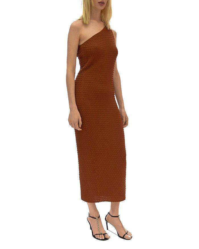 商品Helmut Lang|Spike Textured One Shoulder Dress,价格¥1257,第5张图片详细描述