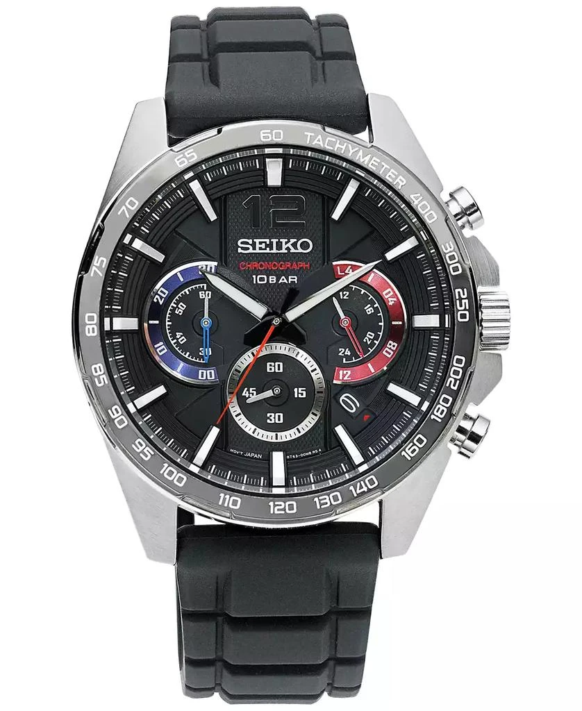 商品Seiko|精工赛车风格男士三针石英计时码表 43.9mm,价格¥1599,第1张图片