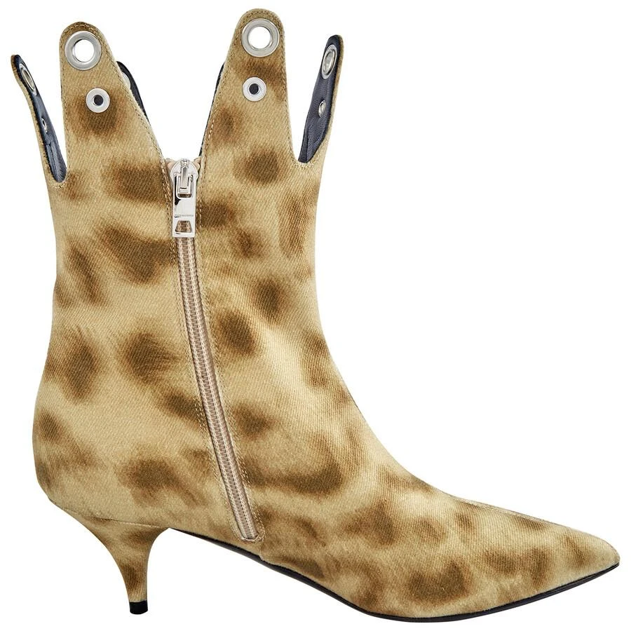 商品Burberry|Jermaine Leopard Print Eyelet Detail Ankle Boots,价格¥777,第1张图片