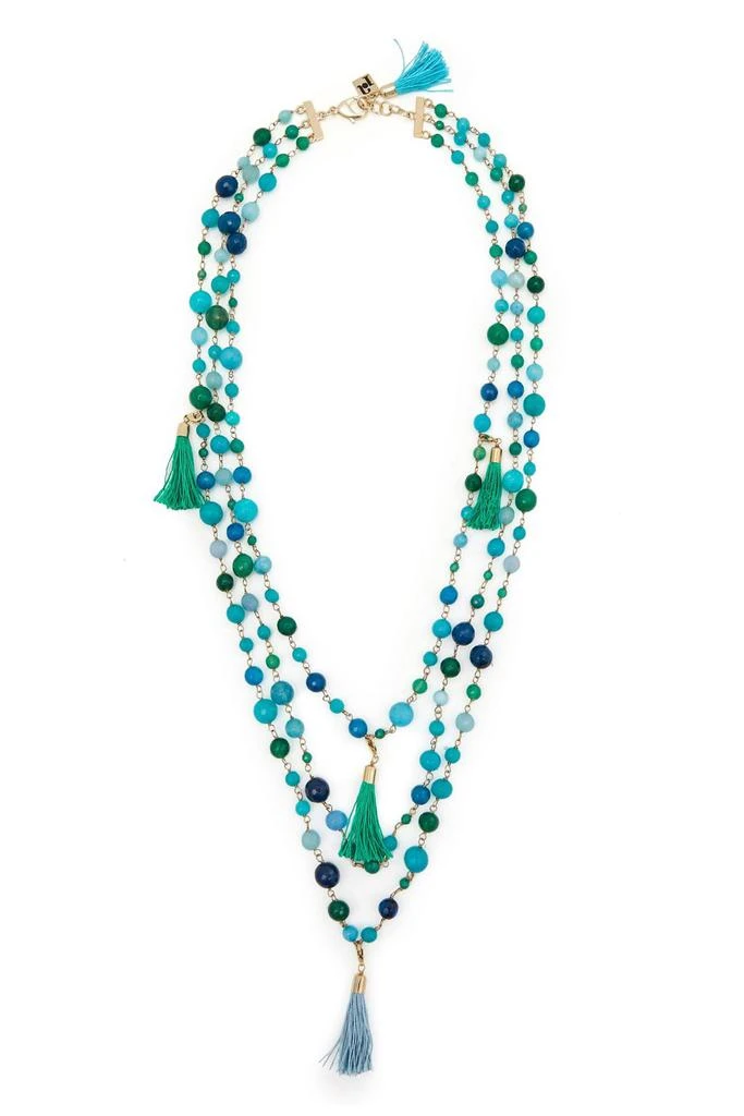 商品ROSANTICA|Gold-tone, quartz and tassel necklace,价格¥633,第1张图片