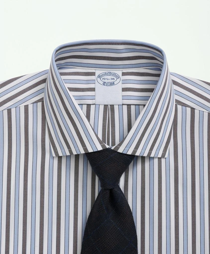 商品Brooks Brothers|Stretch Supima® Cotton Non-Iron Pinpoint English Collar, Striped Dress Shirt,价格¥496,第2张图片详细描述