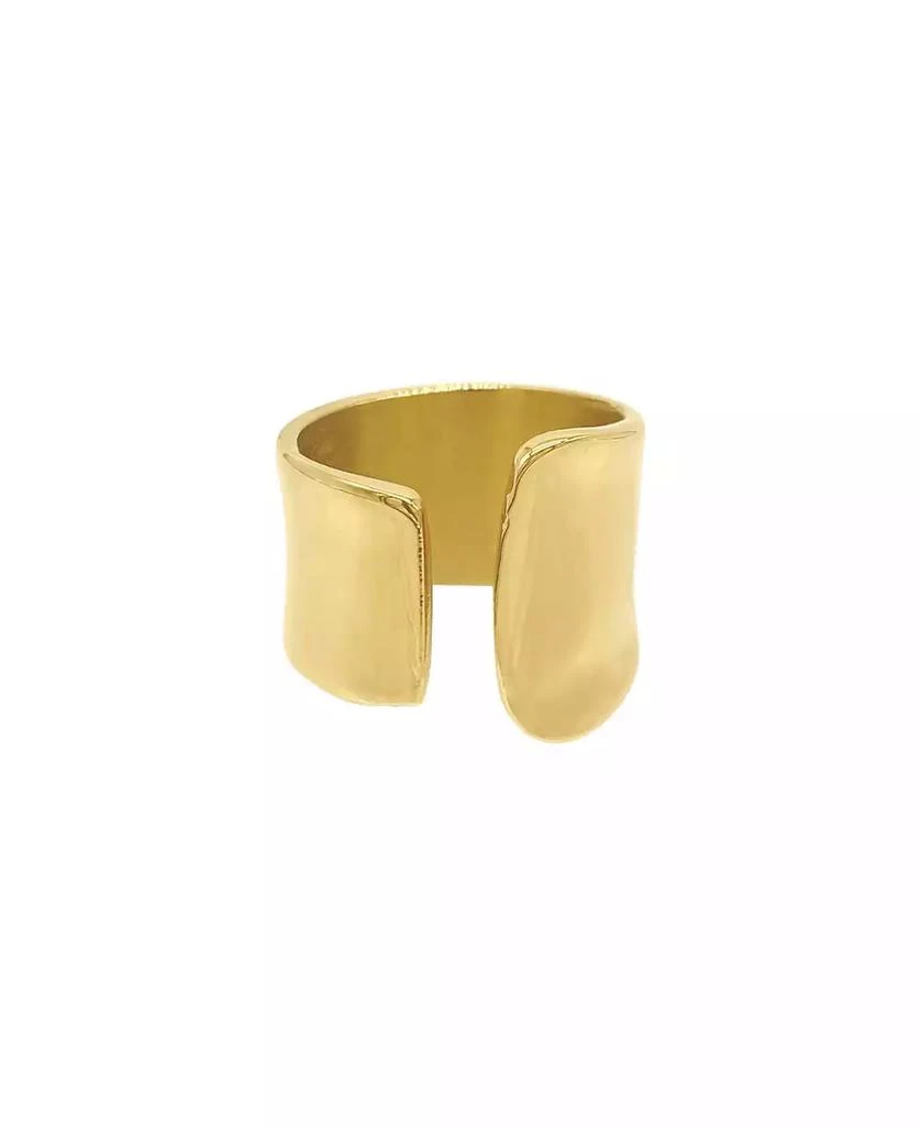 商品ADORNIA|14K Gold Plated Tall Open Band Ring,价格¥264,第3张图片详细描述