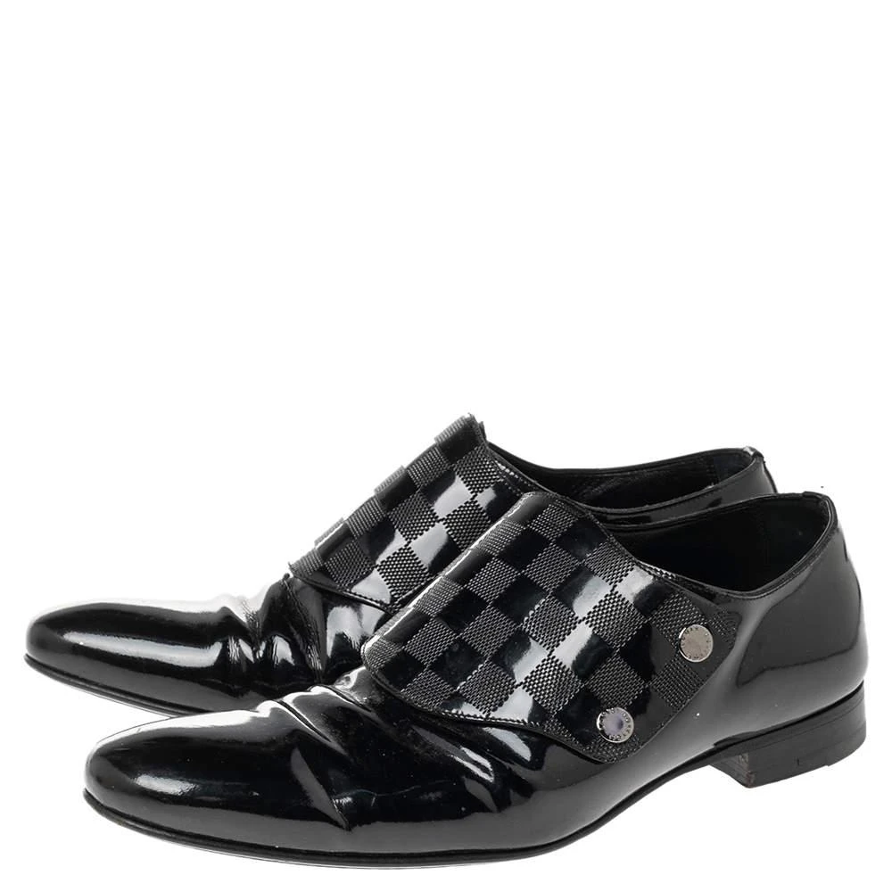商品[二手商品] Louis Vuitton|Louis Vuitton Black Patent Leather Monk Strap Loafers Size 42 ,价格¥2289,第4张图片详细描述