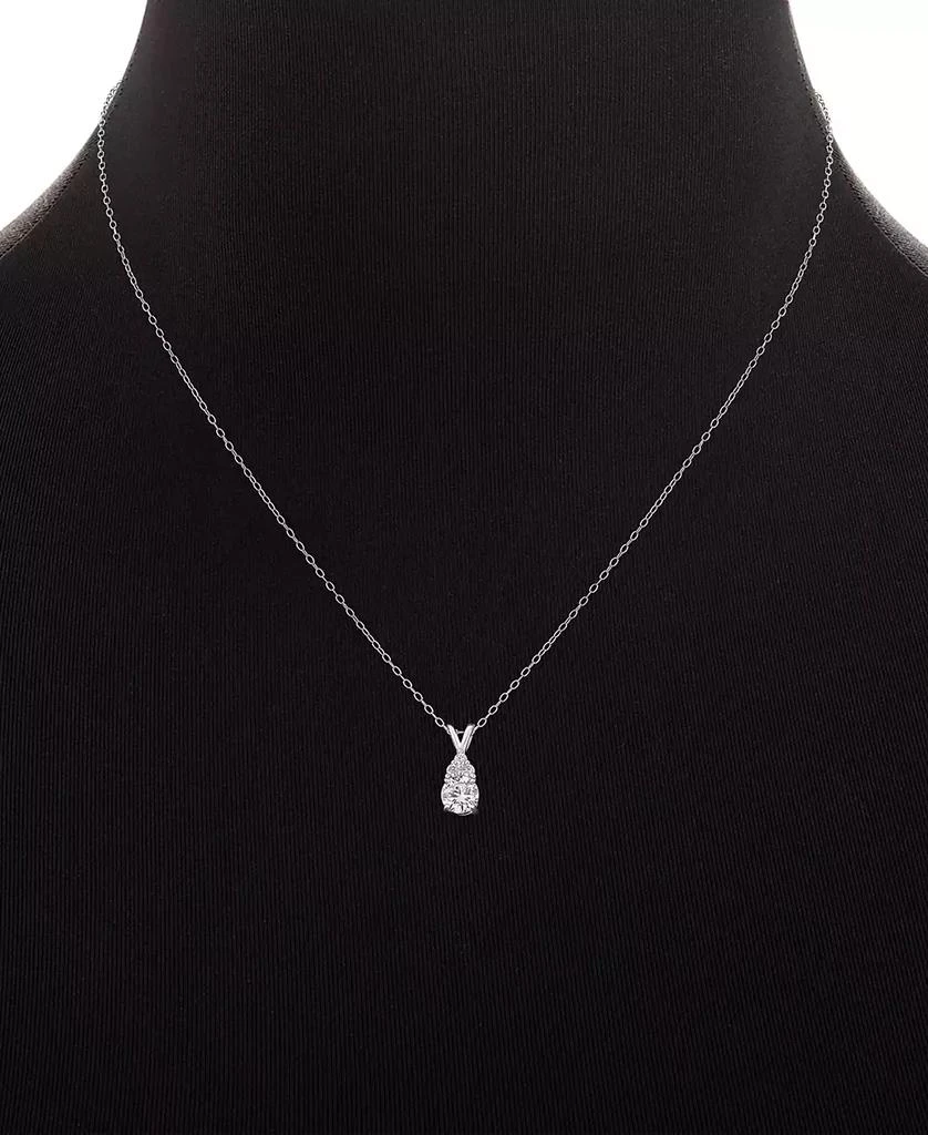 商品Giani Bernini|2-Pc. Set Cubic Zirconia Pendant Necklace & Stud Earrings in Sterling Silver, Created for Macy's,价格¥263,第3张图片详细描述