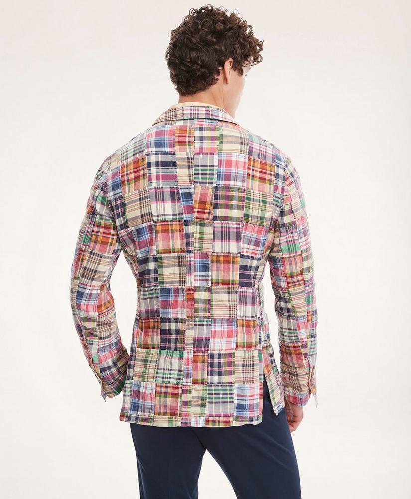 Regent Regular-Fit Cotton Patchwork Madras Sport Coat商品第4张图片规格展示