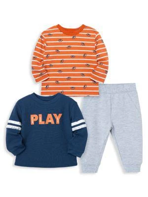 商品Little Me|Baby Boy's 3-Piece Football T-Shirts & Pants Set,价格¥119,第3张图片详细描述