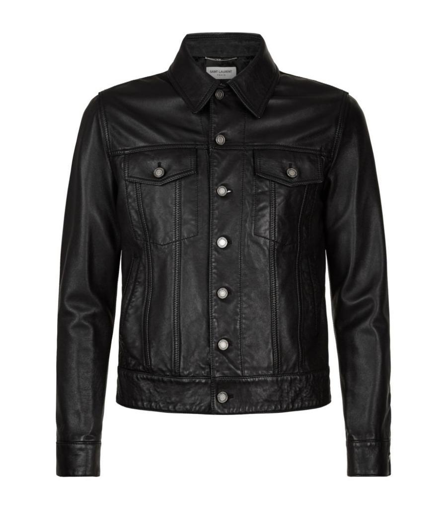 商品Yves Saint Laurent|Leather Jacket,价格¥25391,第1张图片