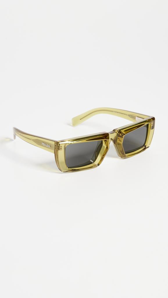 商品Prada|Prada 24YS Rectangle Runway Sunglasses,价格¥3319,第6张图片详细描述