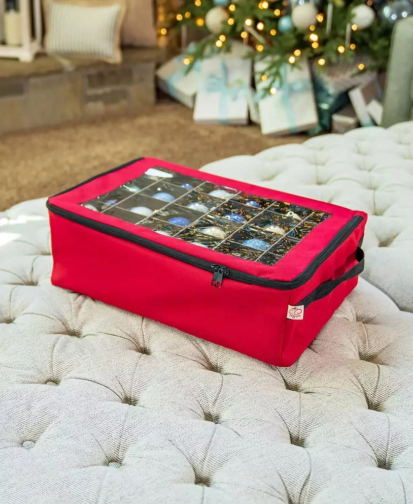 2 Tray Christmas Ornament Storage Box with Clear Lid 商品