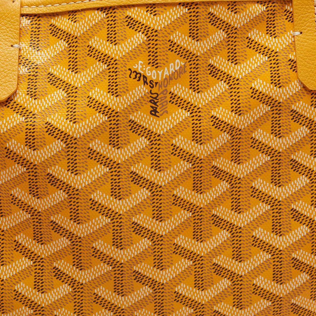 商品Goyard|Goyard Yellow Goyardine Coated Canvas and Leather Saint Louis PM Tote,价格¥21602,第7张图片详细描述