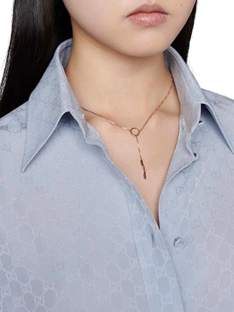 商品Gucci|18K Pink Gold Link To Love Necklace With Lariat Feature,价格¥12638,第2张图片详细描述