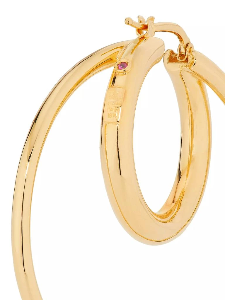 商品Roberto Coin|18K Yellow Gold Medium Double Hoop Earrings,价格¥19405,第3张图片详细描述