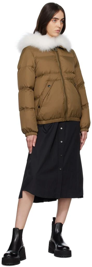 商品Yves Salomon|Khaki Short Down Jacket,价格¥2167,第4张图片详细描述