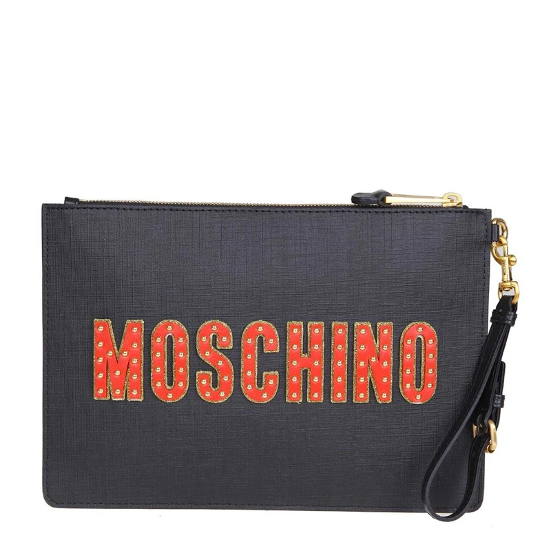 MOSCHINO 莫斯奇诺 女士黑色手拿包 8429-8210-1555 商品