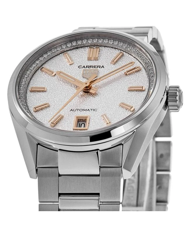 商品TAG Heuer|Tag Heuer Carrera Automatic Silver Diamond Steel Women's Watch WBN231B.BA0001,价格¥28459,第2张图片详细描述