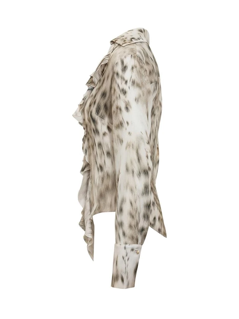 商品BLUMARINE|Blumarine Animalier Print Ruffle Detailed Blouse,价格¥2796,第3张图片详细描述