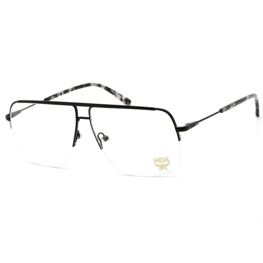 商品MCM|MCM Men's Eyeglasses - Clear Lens Semi Matte Black Aviator Shape Frame | MCM2158 004,价格¥270,第1张图片