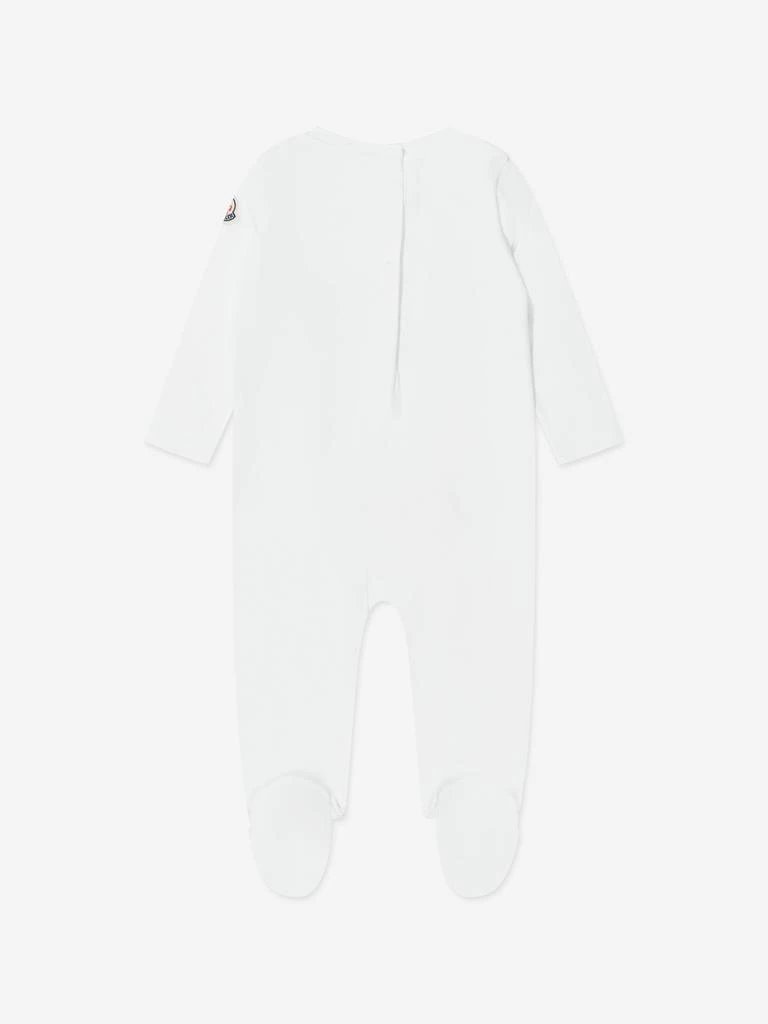 商品Moncler|Moncler Enfant Baby Boys Logo Babygrow And Bib Set in Grey,价格¥1866,第3张图片详细描述