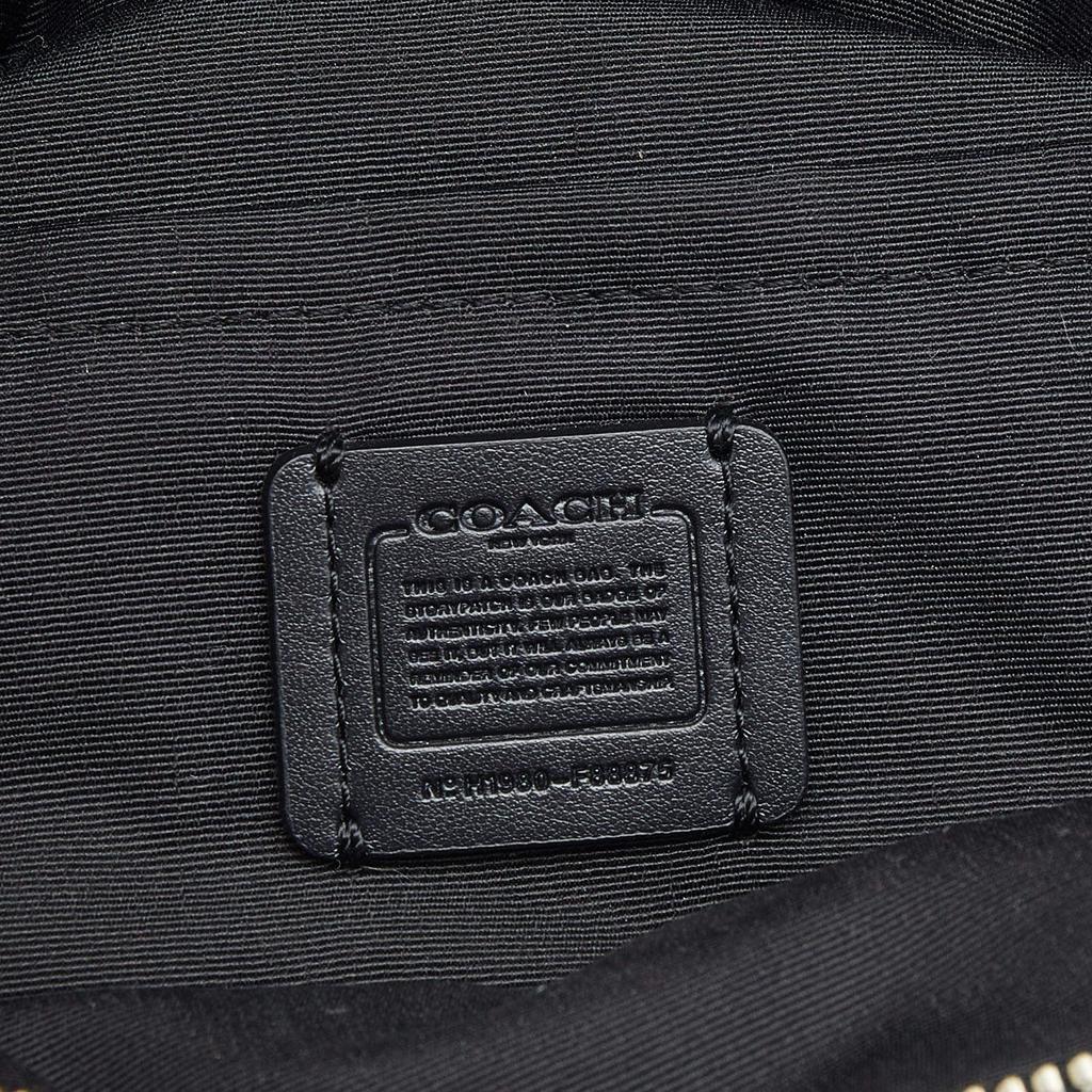 Coach Black Leather Studded Coach Script Belt Bag商品第8张图片规格展示