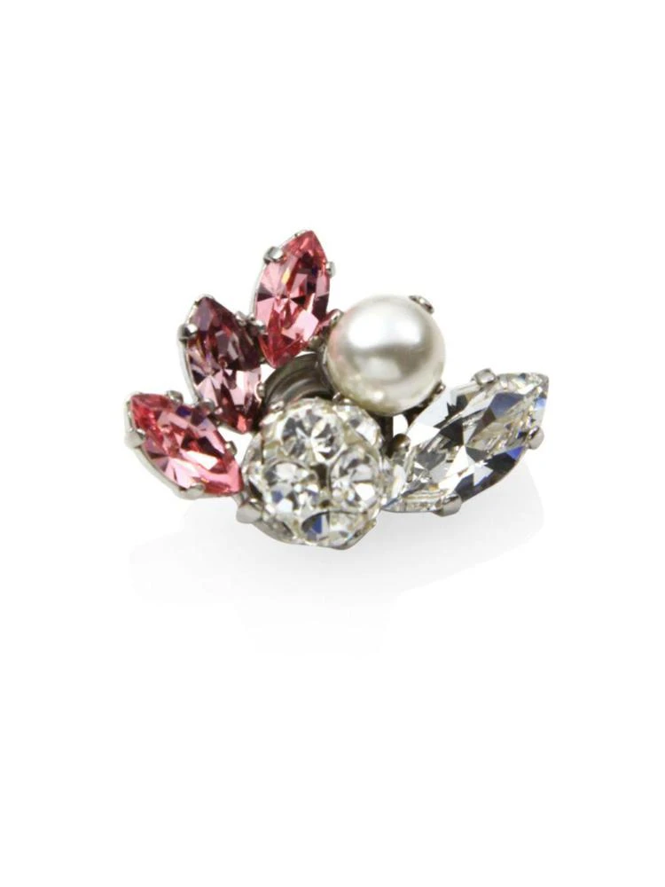 商品Jimmy Choo|Camellia Crystal & Faux Pearl Shoe Charm,价格¥374,第1张图片