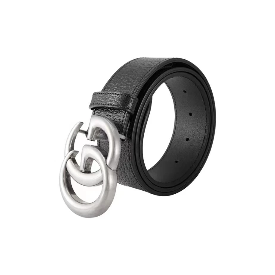 GUCCI 古驰 复古做旧双G字母标识平滑扣腰带皮带 男款 宽4cm 划痕微瑕 商品