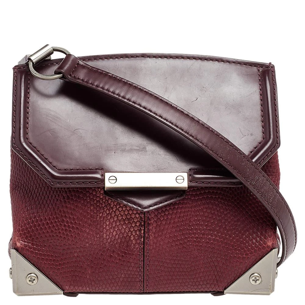 商品[二手商品] Alexander Wang|Alexander Wang Burgundy Textured Leather Shoulder Bag,价格¥930,第1张图片