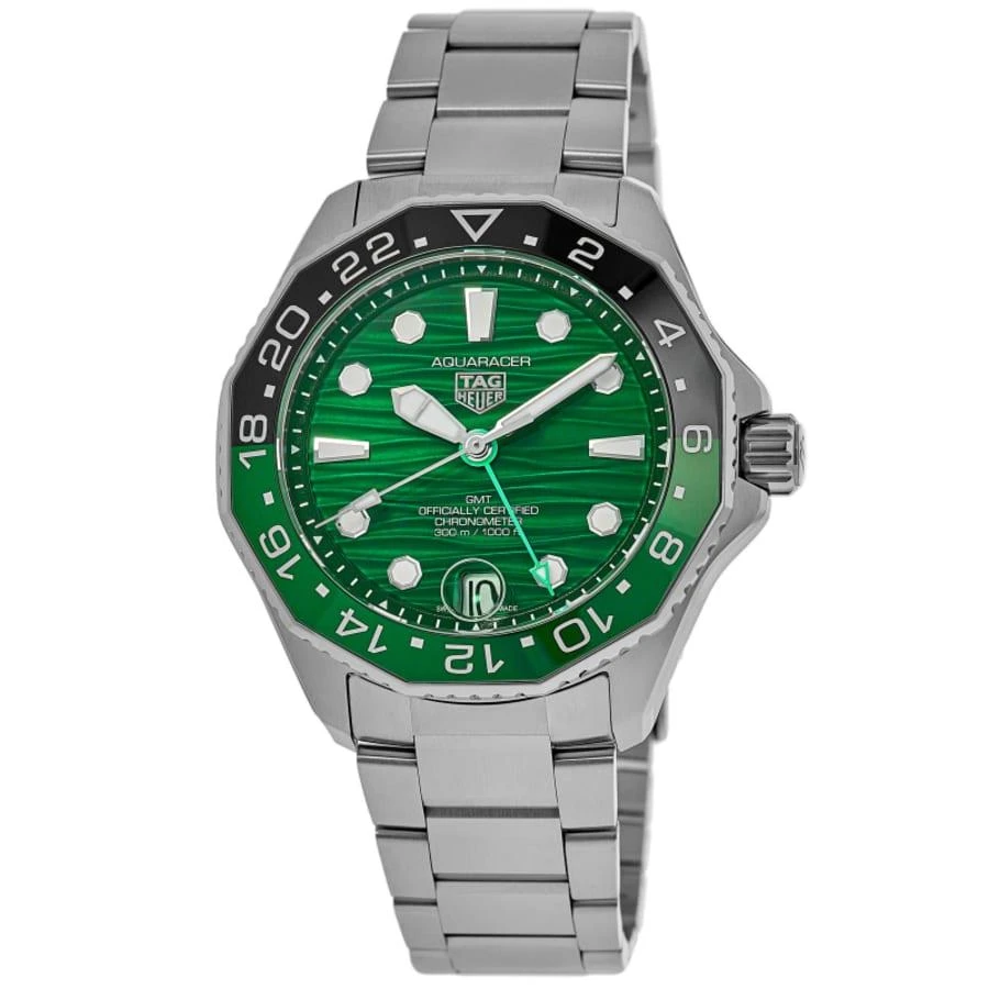 商品TAG Heuer|Aquaracer Professional 300 GMT Automatic Green Dial Steel Men's Watch WBP5115.BA0013,价格¥29893,第1张图片