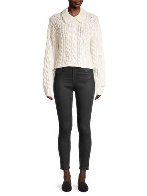 Cable-Knit Polo Sweater 商品