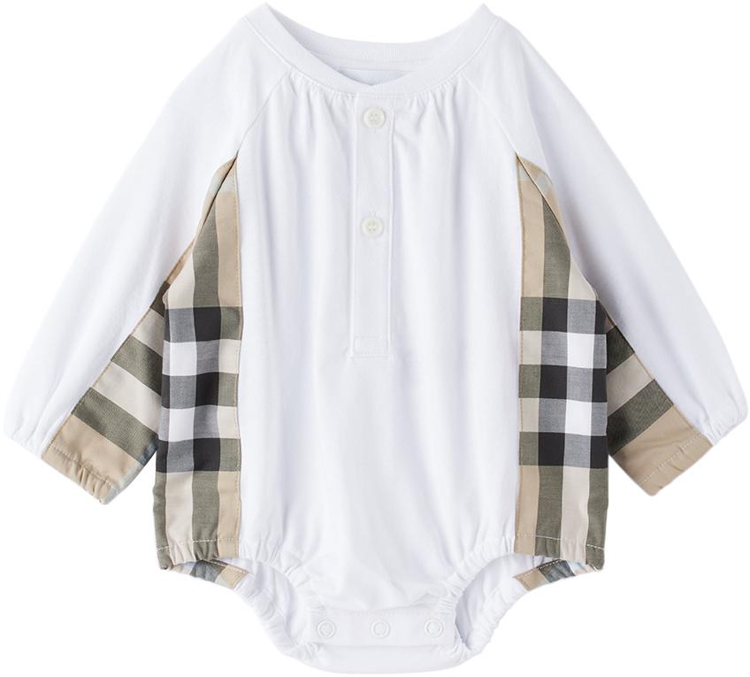 Baby Beige Check Bodysuit & Skirt Set商品第2张图片规格展示