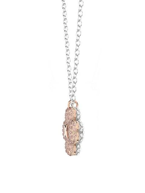 商品Swarovski|Latisha Rhodium-Plated & Swarovski Crystal Reversible Flower Pendant Necklace,价格¥1079,第3张图片详细描述