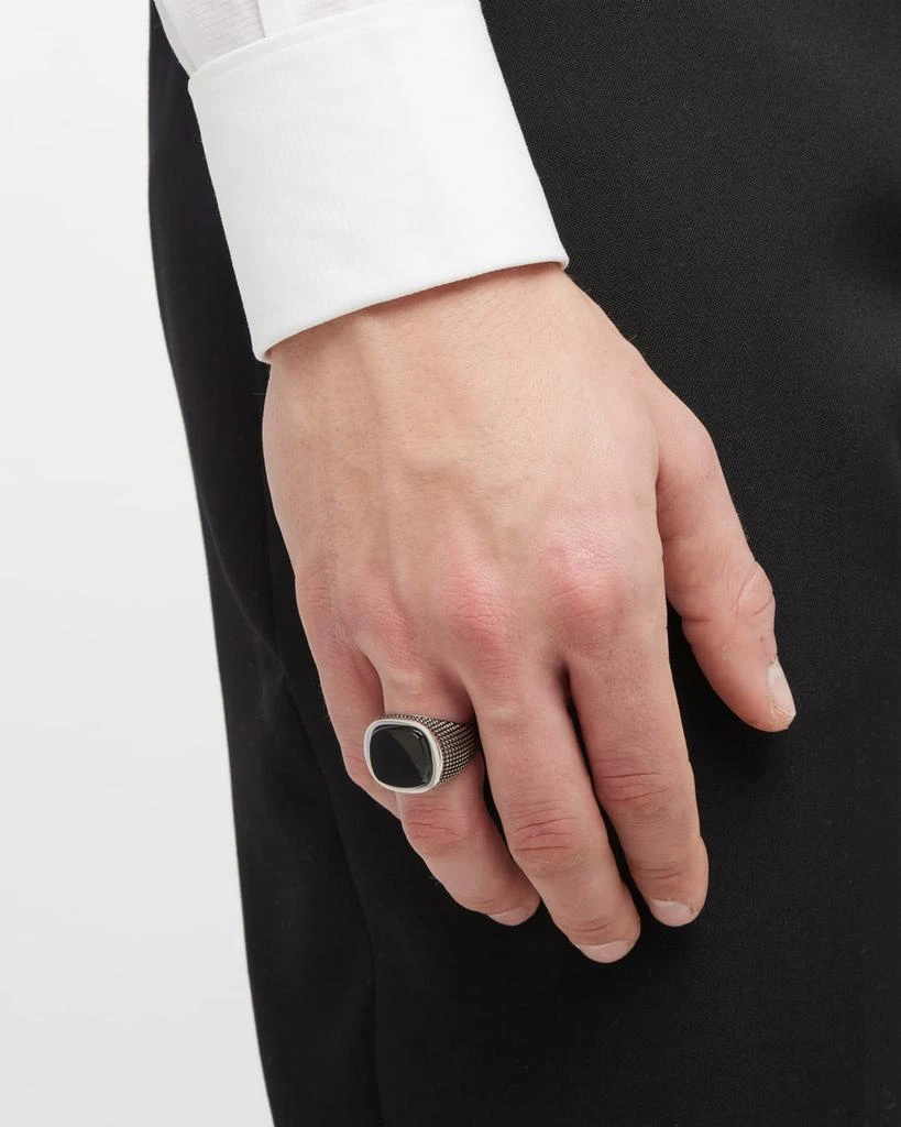 商品Jan Leslie|Men's Black Onyx Signet Ring,价格¥3498,第2张图片详细描述
