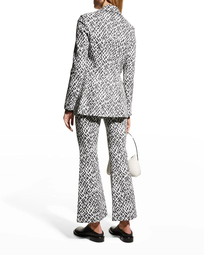 商品ROSETTA GETTY|Crosshatch-Print Peak Lapel Jacket,价格¥2849,第4张图片详细描述